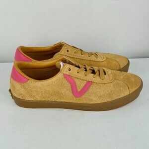 Men's 9, Women's 10.5 - VANS Sport Low Yellow/Pink Suede Sneaker